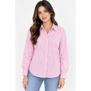 ZARA Pink Striped Button Down Shirt XS